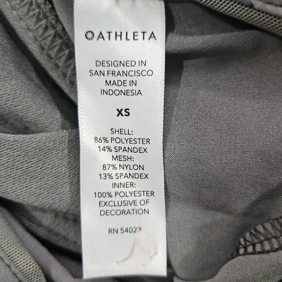 Athleta Womens XS Printed Mesh Racer Run Short Grey and Black Leopard Print 4" - Picture 10 of 10